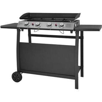 Happy Garden Plancha De Gas Valencia 4 Quemadores 10kw + Carrito