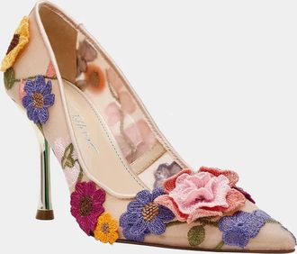 Betsey Johnson Womens Aimey Pump In Nude Floral