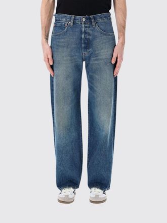 Levi's Jeans straight fit in denim di cotone con effetto usurato