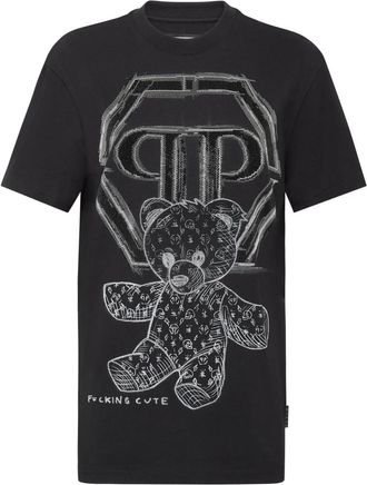 Philipp Plein Dames, Tops, Zwart, Maat: M Katoen