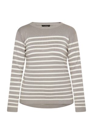 Usha Gebreide trui Dames grijs-wol-wit