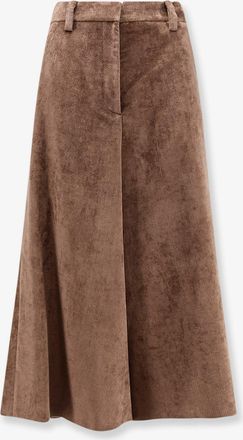 Brunello Cucinelli Gonna in velluto con dettaglio Monile - BRUNELLO CUCINELLI - gender_Woman