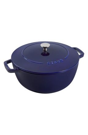 Staub 5-Quart Enameled Cast Iron Cocotte in Dark Blue at Nordstrom