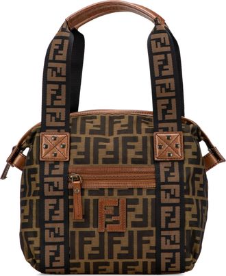 Fendi Pre-owned Womens Logo Tote - Dark Brown Textile - One Size