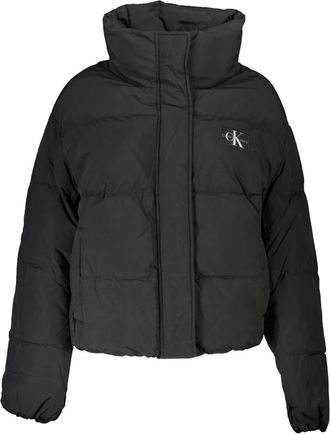 Calvin Klein Zwarte jas met lange mouwen en zakken - Dames - Winterjassen - Zwart - XL - Polyester - Jassen