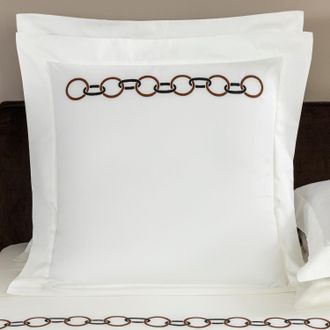 Frette Links Embroidered Euro Sham | Frette