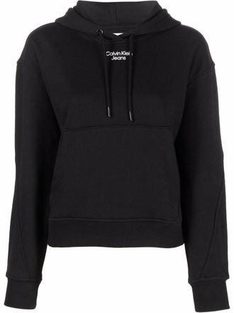 Calvin Klein Jeans Hoodie met logoprint - Zwart