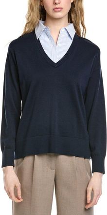 Brooks Brothers Removable Striped Collar Sweater