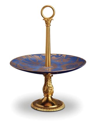 L'OBJET Fortuny 24K gold dessert stand - Blue