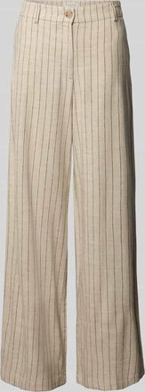 Christian Berg Regular Fit Stoffhose mit aus Viskose-Leinen-Mix mit Baumwoll-Anteil in Sand, Größe 38