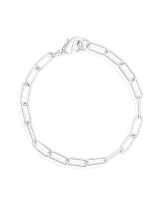 Adornia Adornia Silver Plated Chunky Paper Clip Chain Bracelet