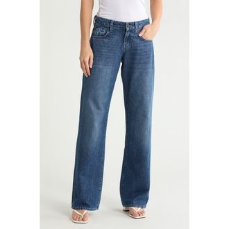 7 For All Mankind Low Rise Straight Leg Jeans in Savannah at Nordstrom Rack, Size 23