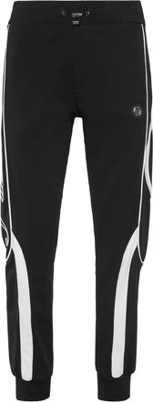 Philipp Plein Trainingsbroeken - Heren - Sweatpants - Zwart - 5XL - Katoen - Broeken