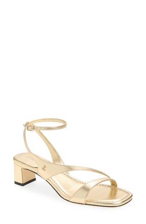 Jimmy Choo London Faye Ankle Strap Sandal in Gold at Nordstrom, Size 8.5Us