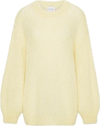 Americandreams Pepper Round Neck Pullover - Dames - Ronde hals truien - Geel - ONE Size - Wol - Truien & Vesten