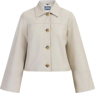 Dreimaster Dreimaster Lederen jas Dames wolwit