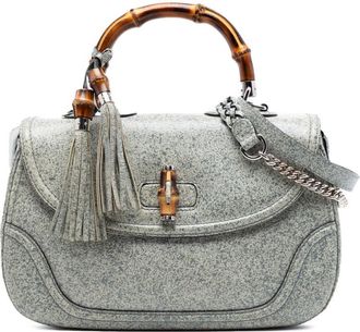 Gucci Pre-owned Gucci Large Speckled Leather New Bamboo Top Handle Bag Ladies U9U25MFSX8OEAX3U