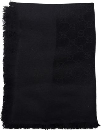 Gucci Sjaal met monogramprint - Zwart