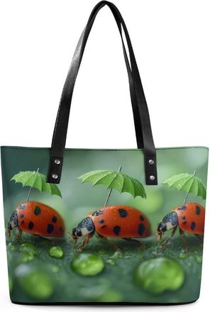 Generic Ladybug Funny Insect Tote Bags for Women Cute Shoulder Purses Handbags