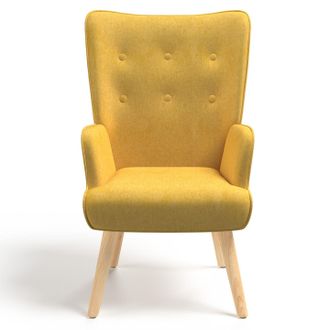 IDMarket Idmarket - Poltrona Scandinava Ivar In Tessuto Giallo