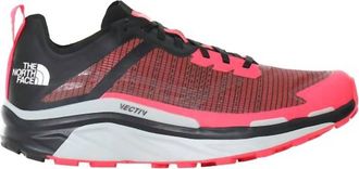 The North Face Womens Vecviv Infinite Trail Running Shoes In Tnf Black/brillant Coral