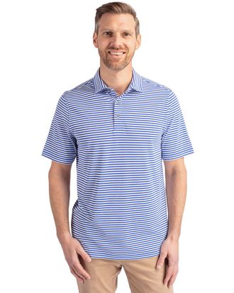 Cutter & Buck Virtue Eco Pique Stripe Recycled Mens Polo Shirt