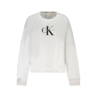 Calvin Klein Witte Katoenen Dames Sweatshirt