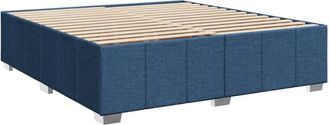 vidaXL Cama Sin Colch&oacute;n Tela Azul 180x200 Cm Vidaxl