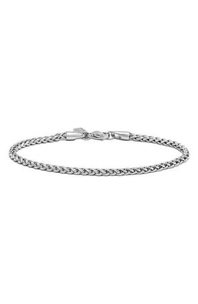 Vincero Mens Wheat Chain Bracelet in Silver at Nordstrom, Size Medium