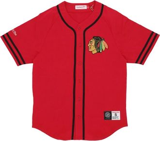 Mitchell & Ness Chicago Blackhawks NHL Katoenen Jas - Heren - Fitness - Rood - XL - Katoen - Fitness