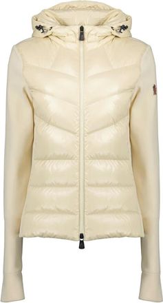 Moncler C&aacute;rdigan Acolchado con Cremallera - Knitwear - Mujer - Beige - M