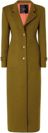 Pinko Single-Breasted Coats - Dames - Mantel - Groen - M - Jassen