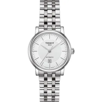 Tissot T-Classic Carson Bracelet Watch, 30mm in Silver at Nordstrom