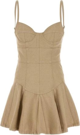 Dsquared2 Short Dresses, female, Beige, Size: XS Denim Mini Dress