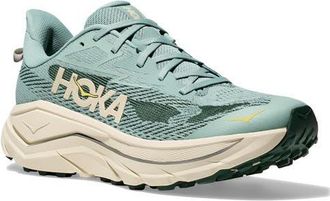Hoka One One Challenger 8 Trail Running Shoe in Jade /Truffle Salt at Nordstrom, Size 11.5