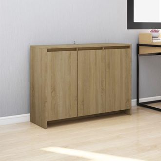 vidaXL Aparador De Madera Contrachapada Roble Sonoma 102x33x75 Cm Vidaxl
