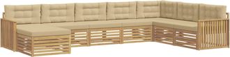 vidaXL Conjunto De Sof&aacute;s De Exterior 8 Uds. Y Beige Vidaxl