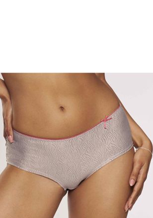 Nuance Panty NUANCE, Damen, Gr. 36/38, beige (sand, cranberry), Obermaterial: 50% Polyamid, 40% Baumwolle, 10% Elasthan, Unterhosen Panty, aus gemustertem Ja