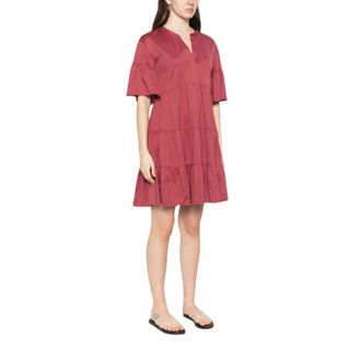 Max Mara Short Dresses, female, Red, Size: XS Saggina Kaftan Dress