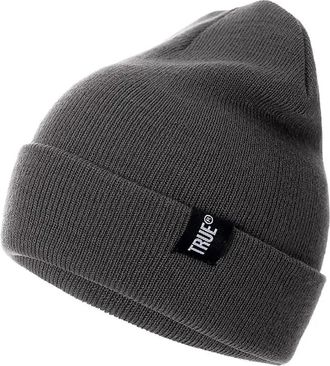 Generic Letter True Casual Beanies for Men Women Fashion Knitted Winter Hat Solid Hip-hop Skullies Hat Bonnet Unisex Cap(Grey)