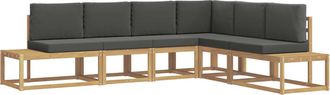 vidaXL Conjunto De Sof&aacute;s De Exterior 4 Pieza Blanco Y Antracita Vidaxl