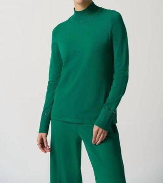 Joseph Ribkoff Mockneck Sweater - Plus In Kelly Green
