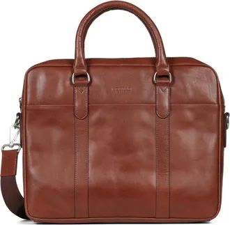 Howard London Tassen, Heren, Bruin, ONE Size, Leer, Laptop Bag Kieran