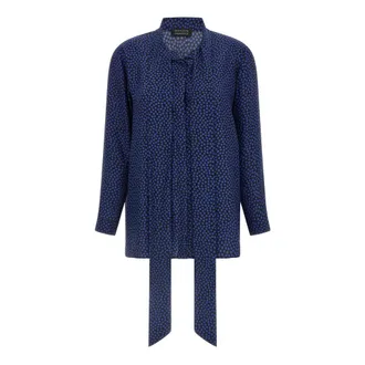 Gianluca Capannolo Dames, Blouses & Shirts, Blauw, Maat: S Zijde