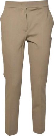 Max Mara Pegno Jersey Broek - Dames - Slim Fit Broeken - Bruin - 2XS - Broeken