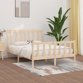 vidaXL Estructura De Cama Madera Maciza 120x190 Cm Vidaxl