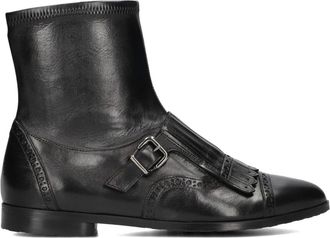 Truman's Schoenen, Dames, Zwart, 41 EU, Leer, Zwarte Leren Enkellaarsjes voor Dames