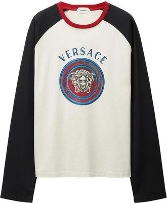 Versace Medusa-print Raglan-sleeve T-shirt