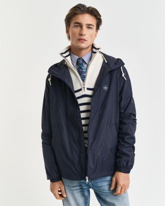 GANT Blouson GANT LIGHTWEIGHT PACKABLE WINDBREAKER, Herren, Gr. 4XL, blau (evening blau), Web, Obermaterial: 100% Polyamid, regular fit, elastischer Bund, 