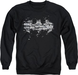 Gildan Batman Multi Bat Logo Adult Crewneck Sweatshirt